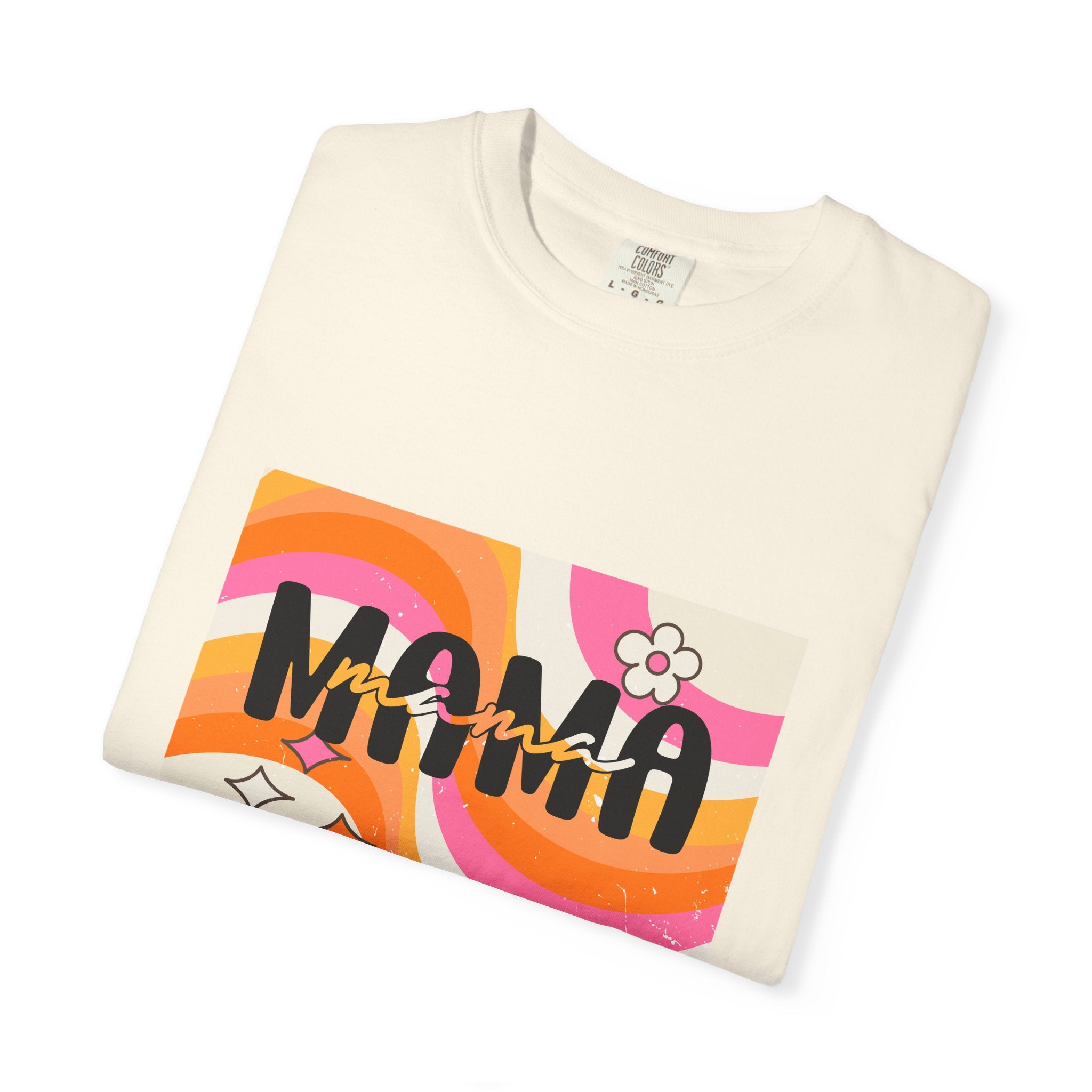 Mama Retro Wave T-Shirt — Vintage 70s Floral Graphic Tee for Moms