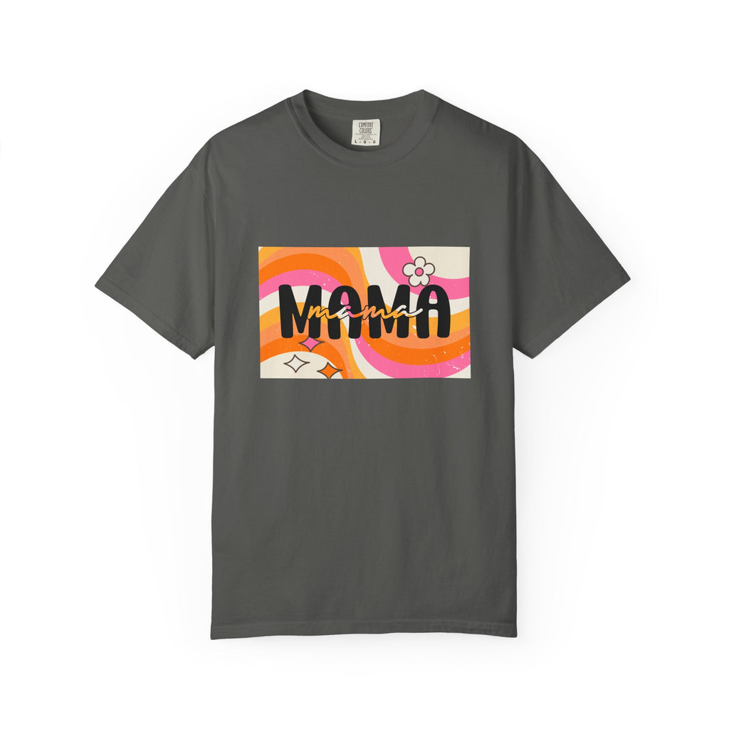 Mama Retro Wave T-Shirt — Vintage 70s Floral Graphic Tee for Moms