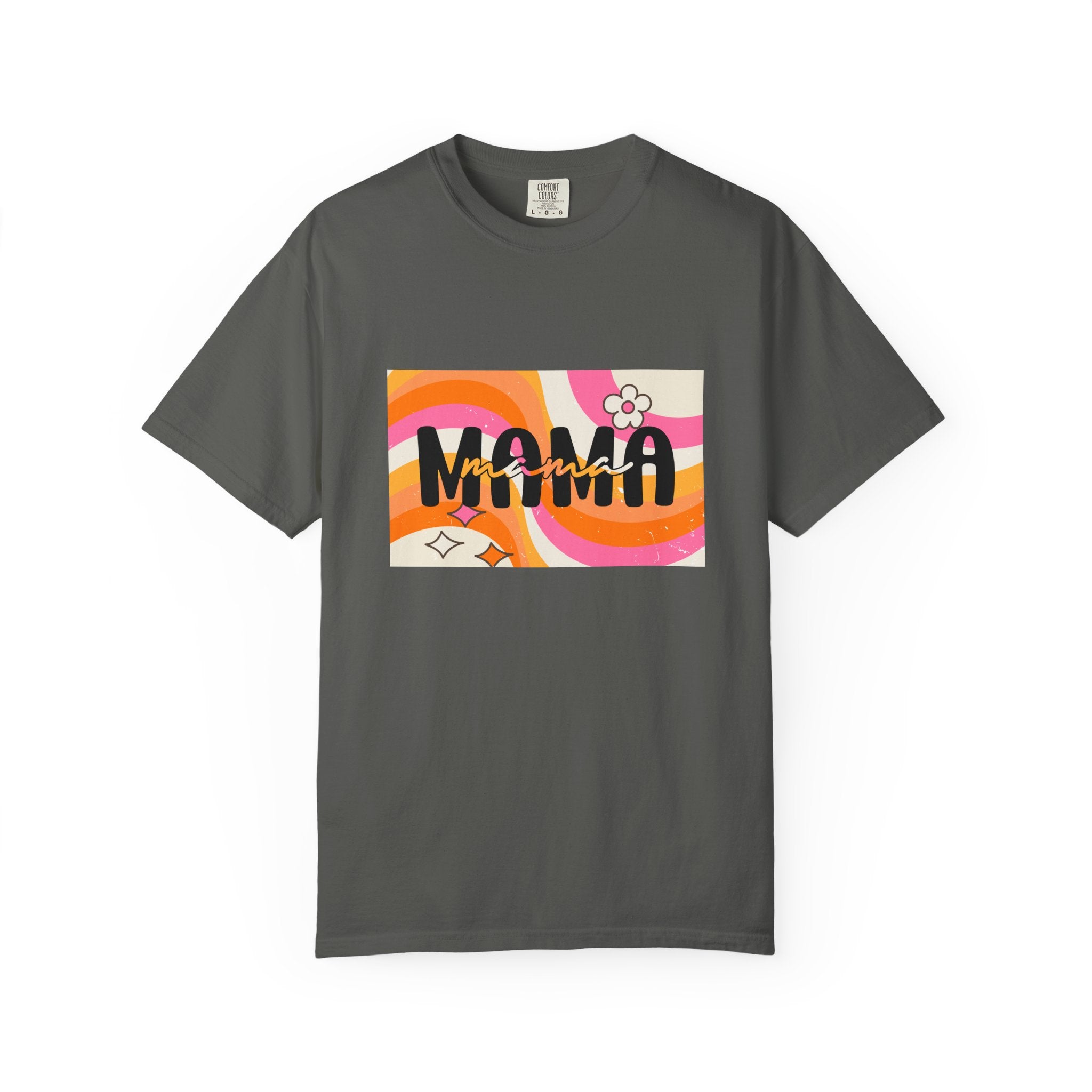 Mama Retro Wave T-Shirt — Vintage 70s Floral Graphic Tee for Moms