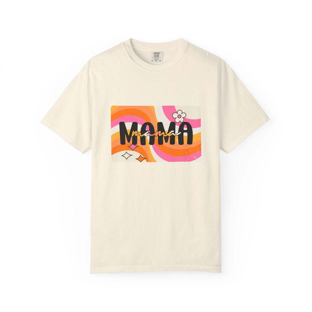 Mama Retro Wave T-Shirt — Vintage 70s Floral Graphic Tee for Moms