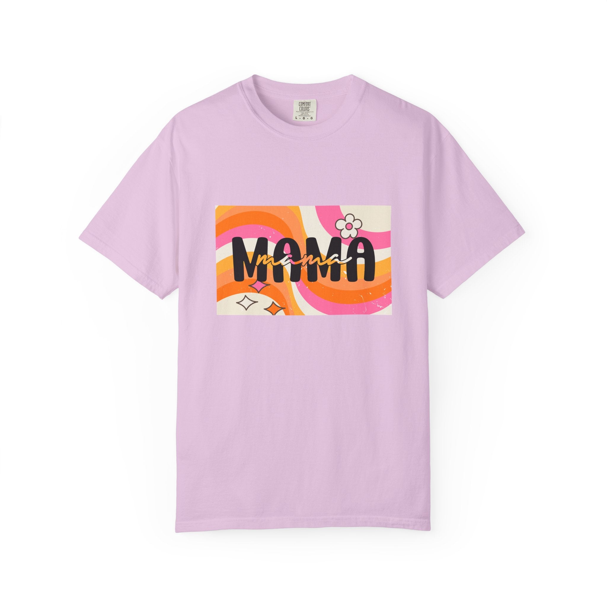 Mama Retro Wave T-Shirt — Vintage 70s Floral Graphic Tee for Moms