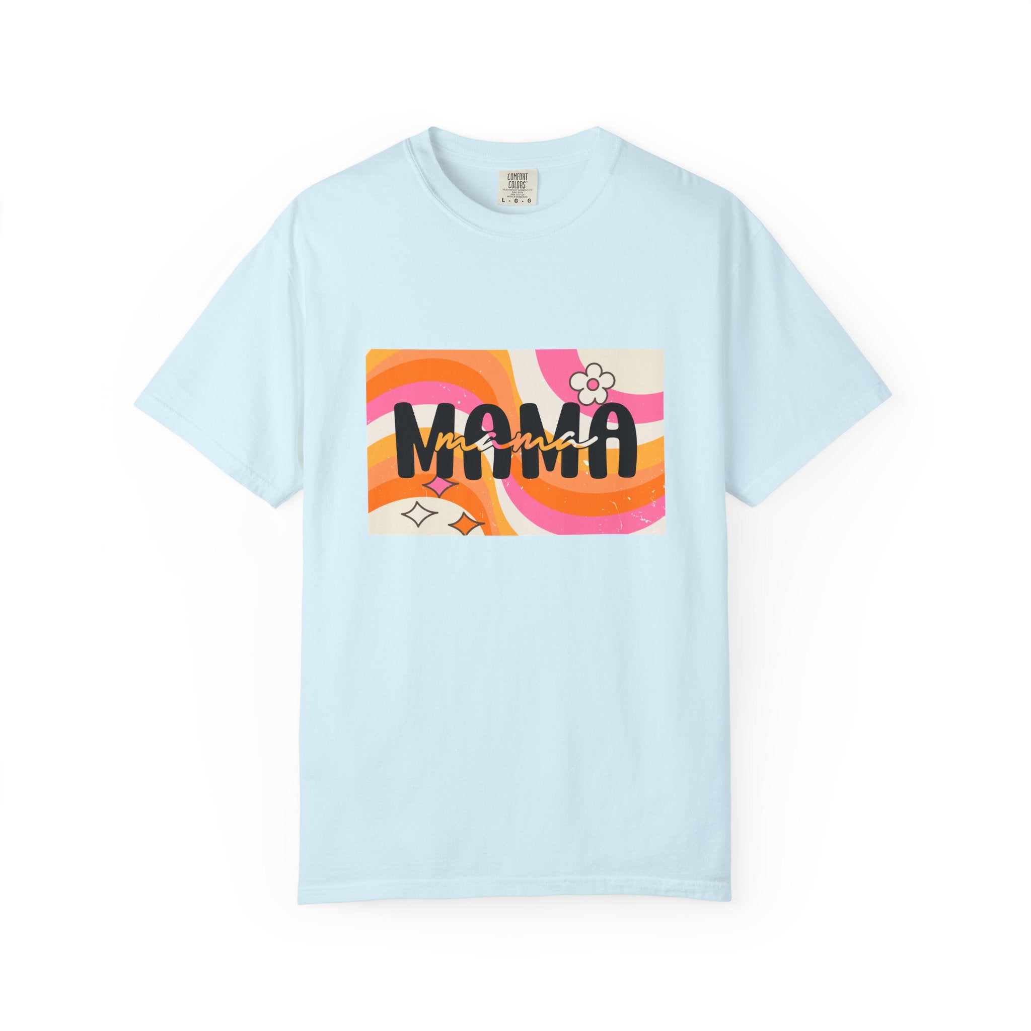 Mama Retro Wave T-Shirt — Vintage 70s Floral Graphic Tee for Moms