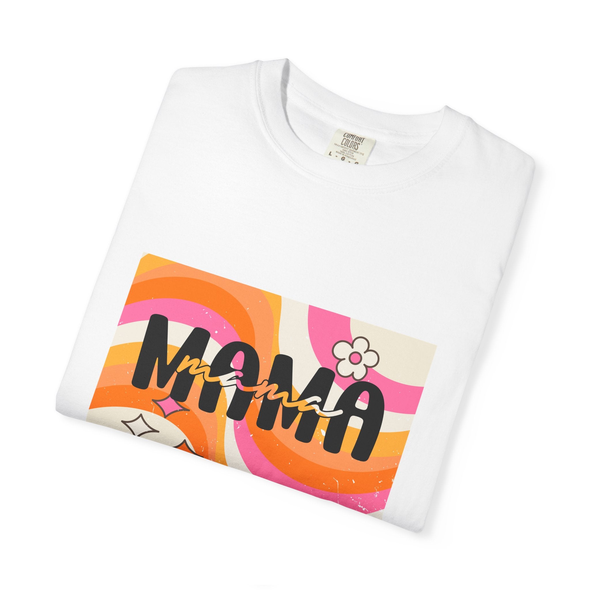 Mama Retro Wave T-Shirt — Vintage 70s Floral Graphic Tee for Moms