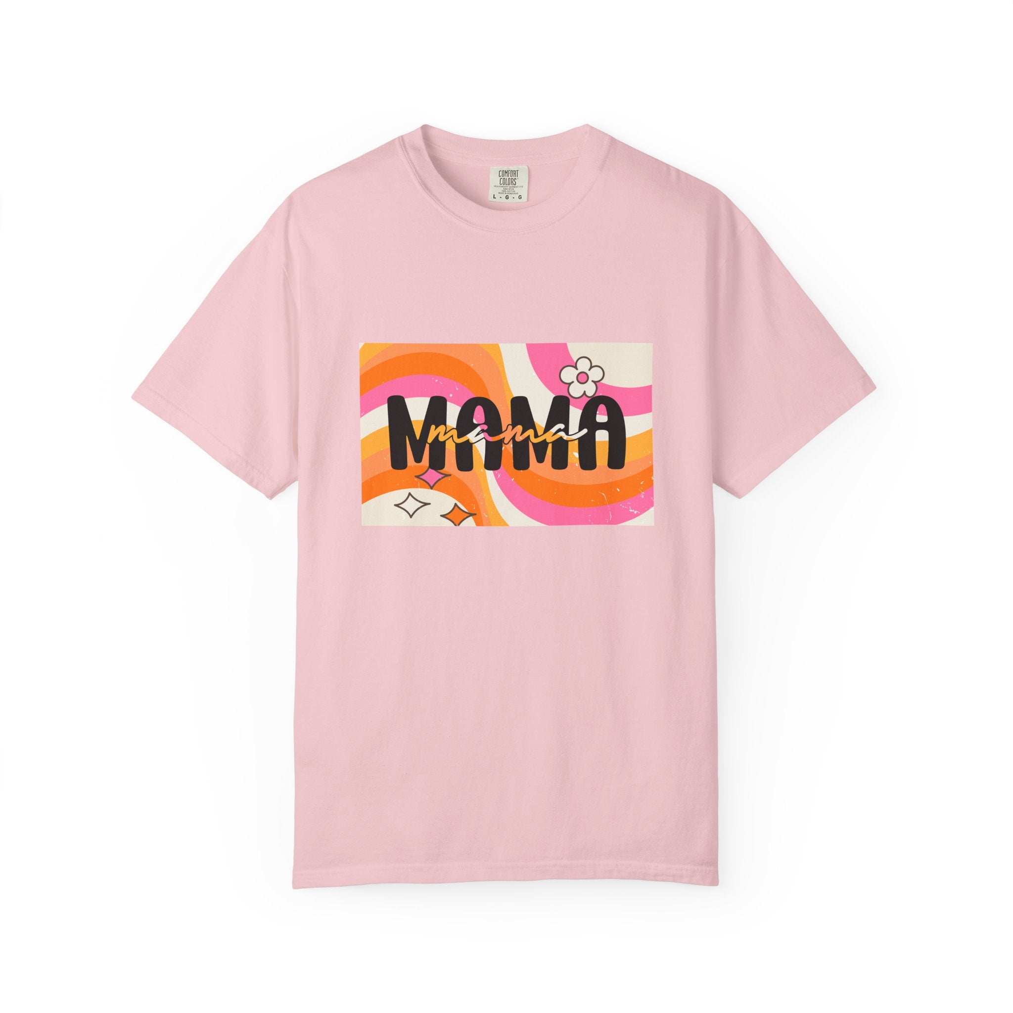 Mama Retro Wave T-Shirt — Vintage 70s Floral Graphic Tee for Moms