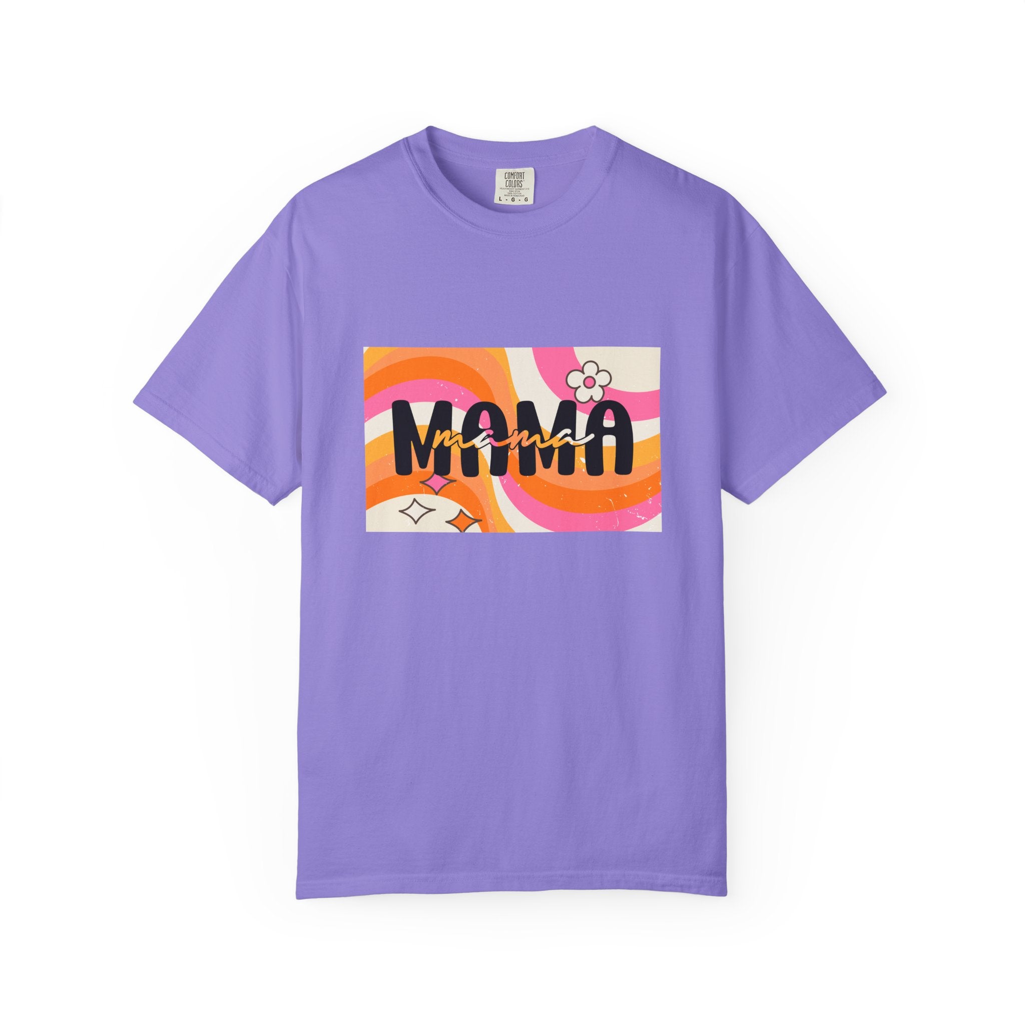 Mama Retro Wave T-Shirt — Vintage 70s Floral Graphic Tee for Moms