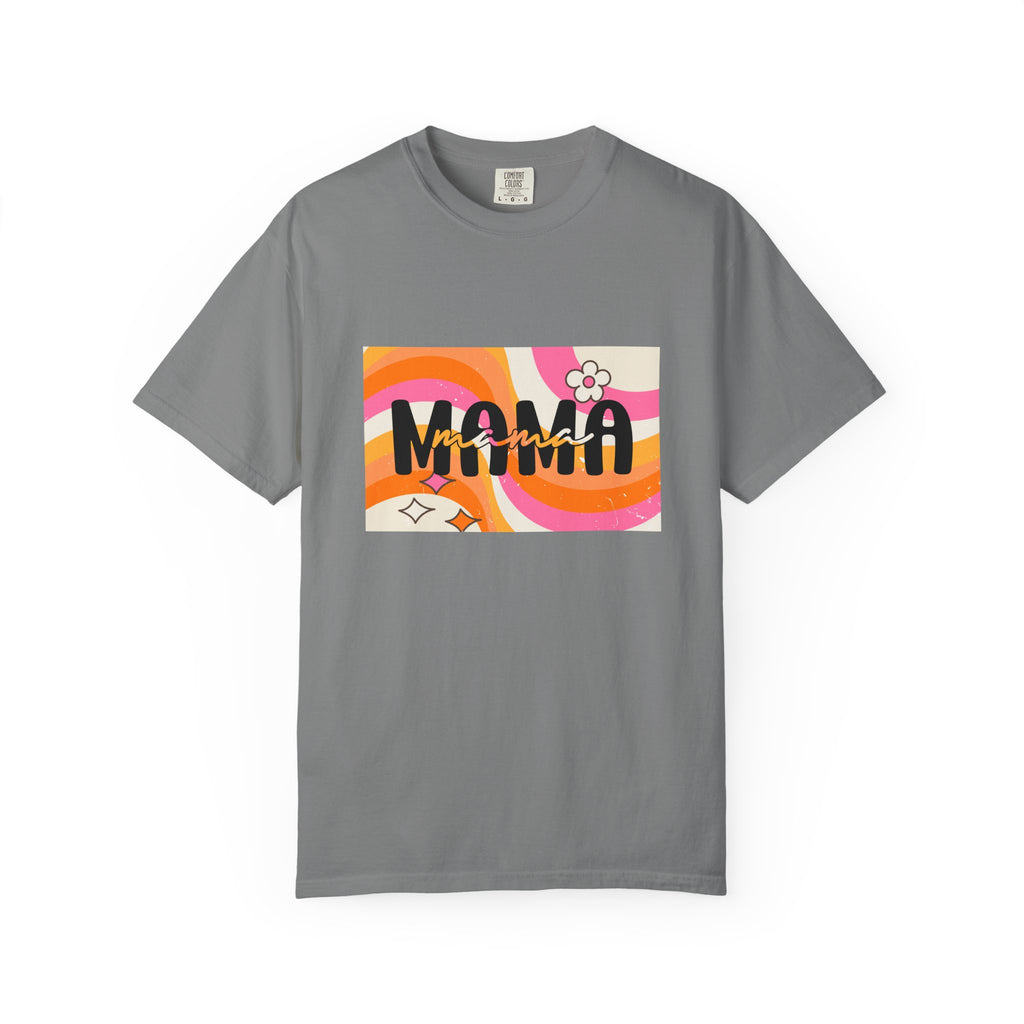Mama Retro Wave T-Shirt — Vintage 70s Floral Graphic Tee for Moms