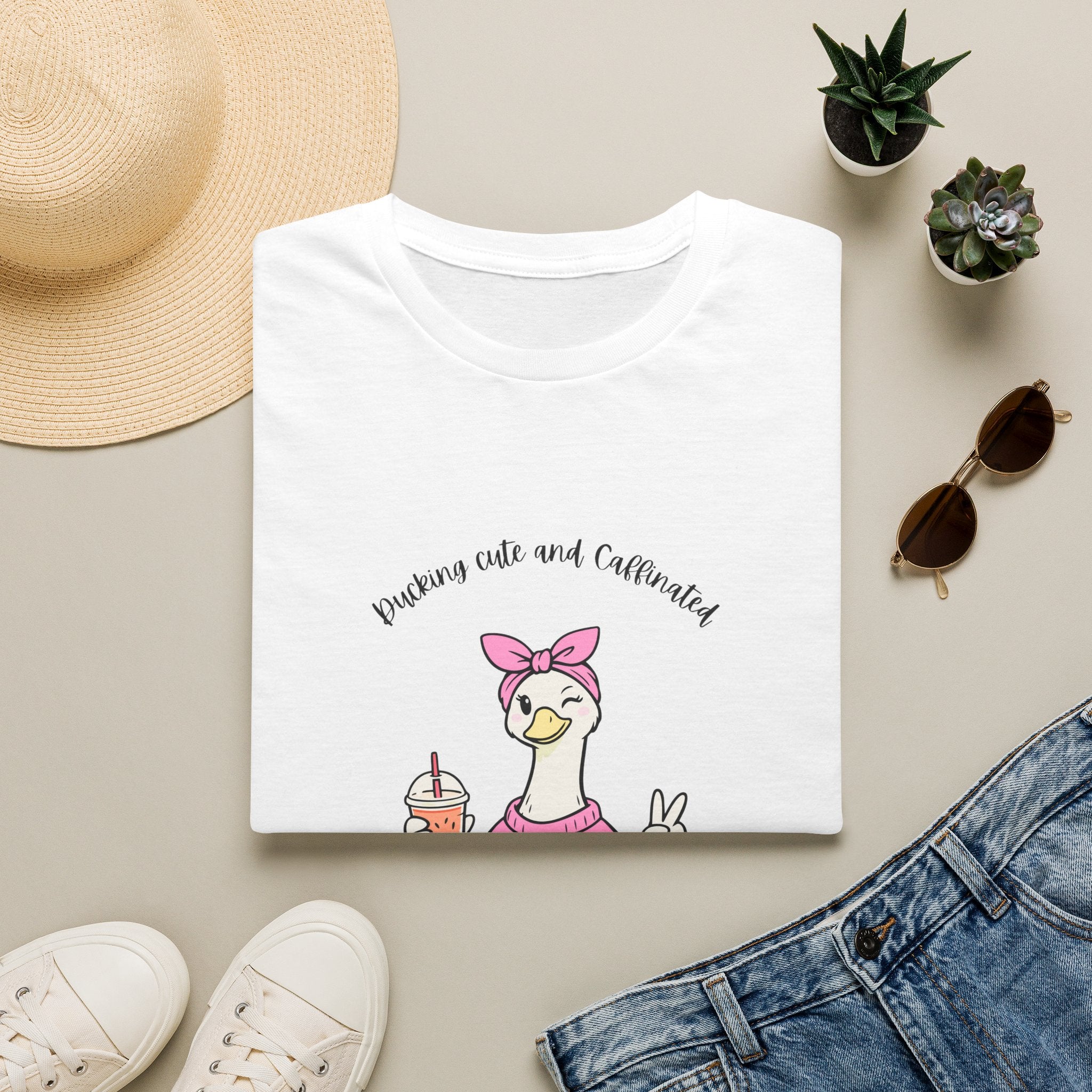 Cute Goose Graphic T-Shirt — "Ducking Cute and Celebrated" Casual Tee