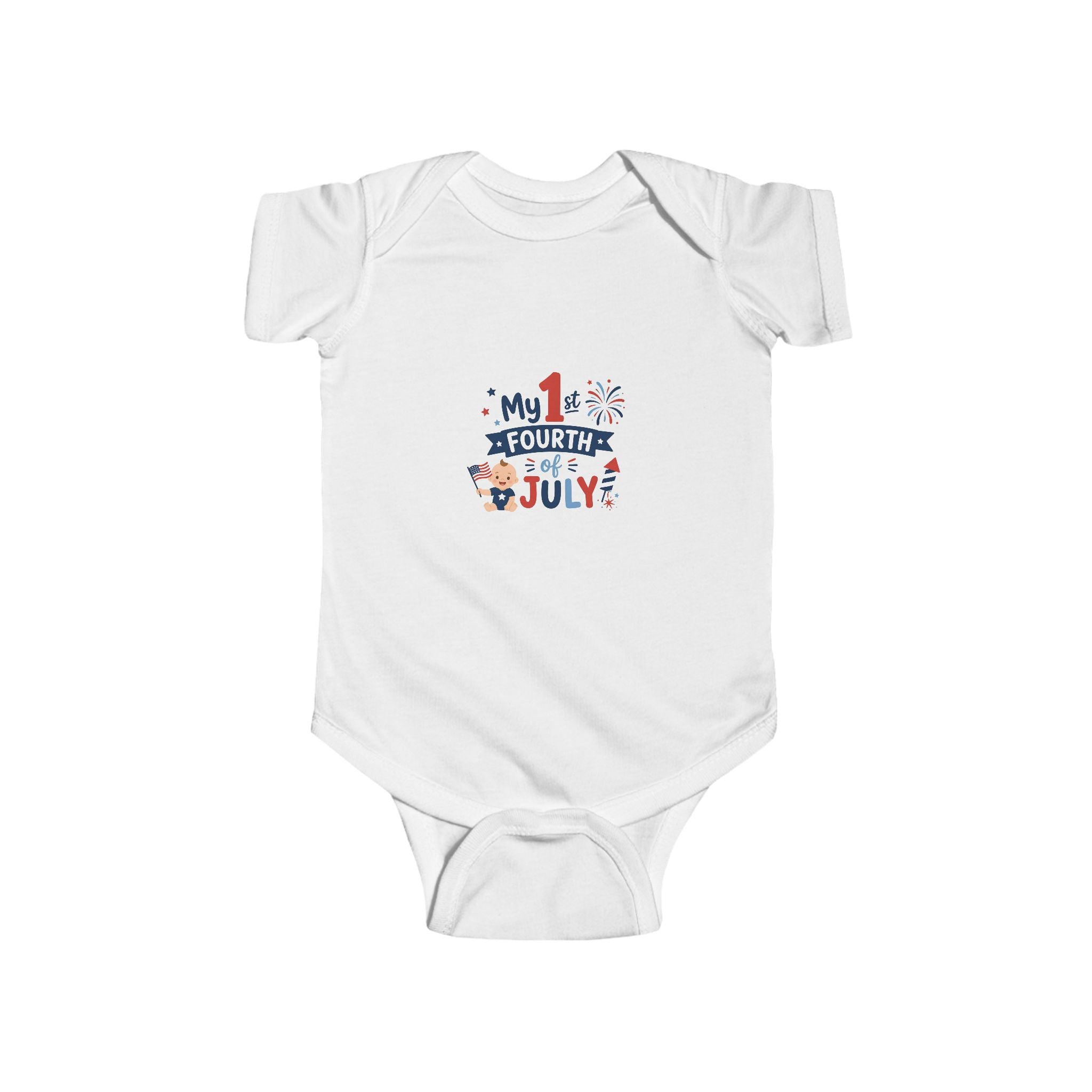 Baby 1st Fourth of July Bodysuit – Patriotic Infant Onesie