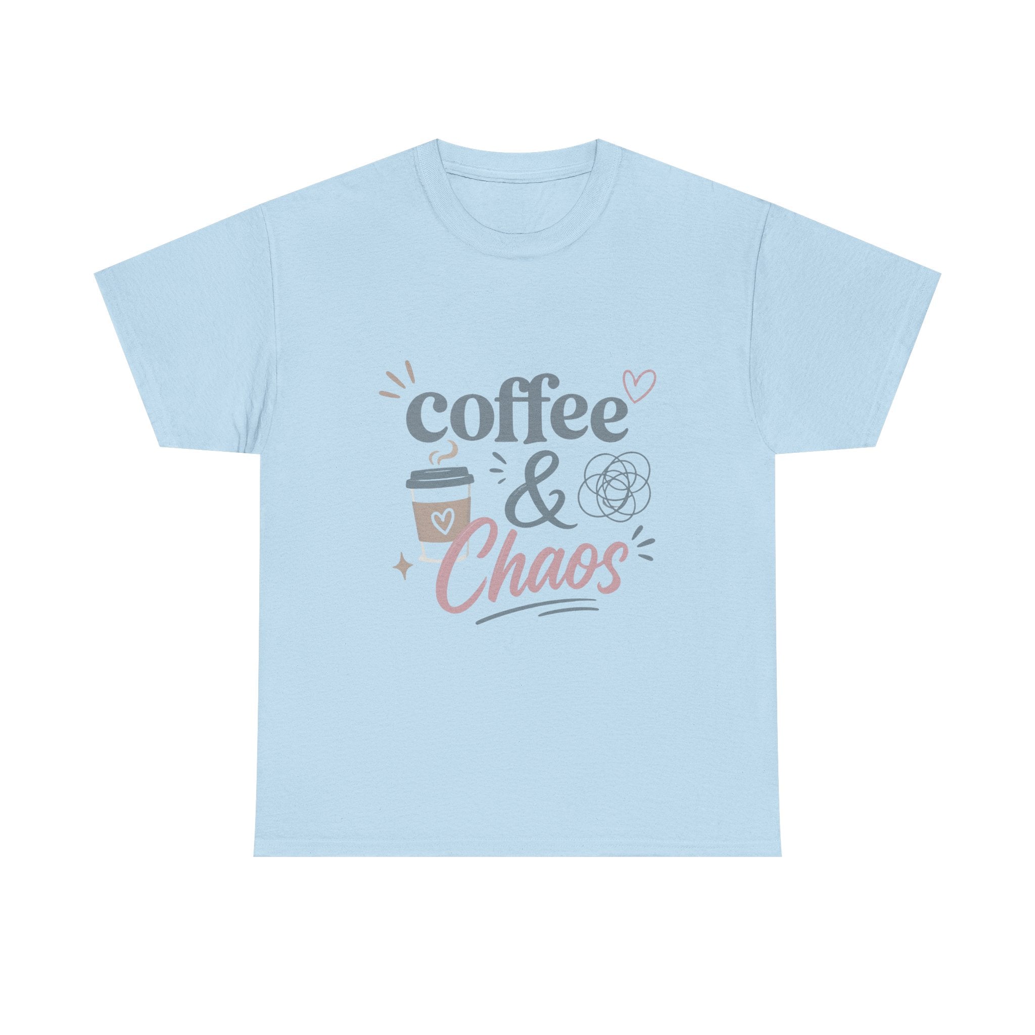 Coffee & Chaos Tee — Cute Coffee Lover Graphic T-Shirt