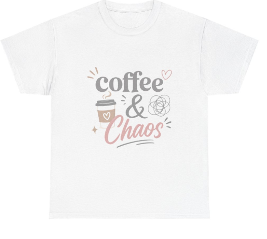 Coffee & Chaos Tee — Cute Coffee Lover Graphic T-Shirt